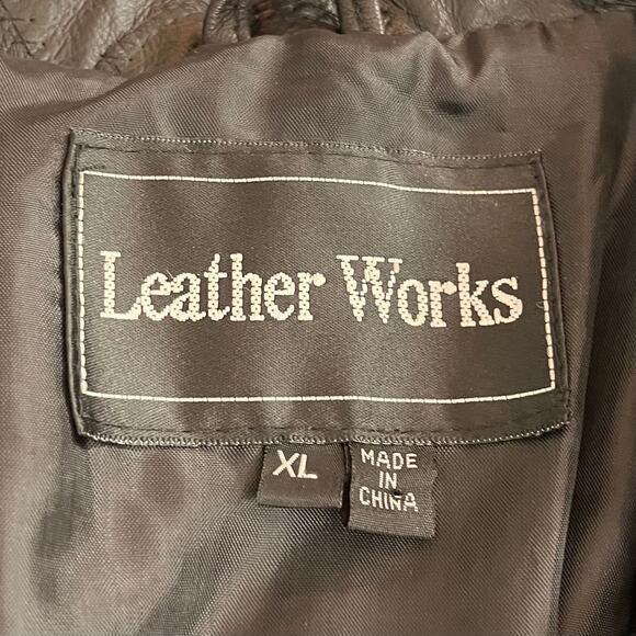 Leather Works Women’s Full Zip Detailed Black Leather Jacket XL - Picture 3 of 6